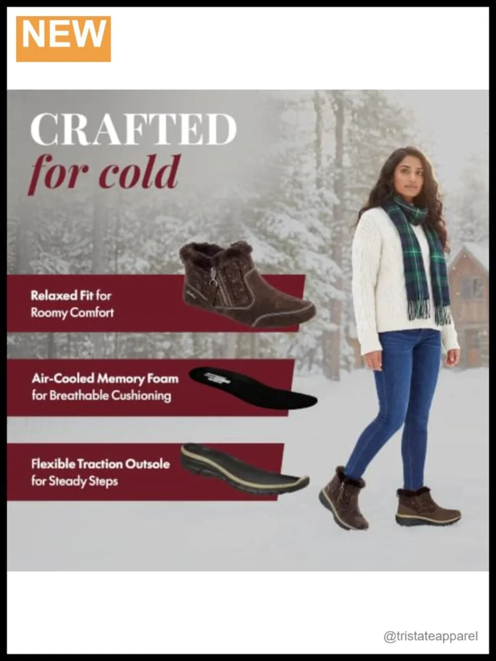 Cozy Ankle Booties with Memory Foam, Side Zip, Faux Fur Lining, Water Repellent